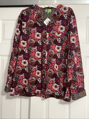 Vera Bradley Rosewood Pajama Top